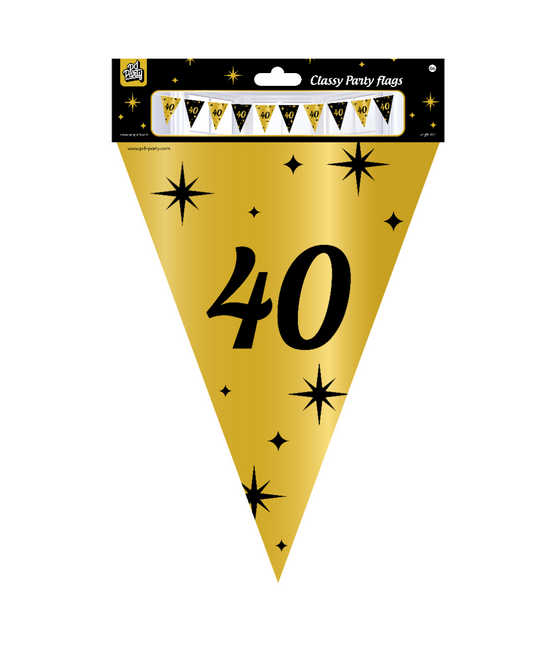 Flagline 40 Years Gold Black 10m