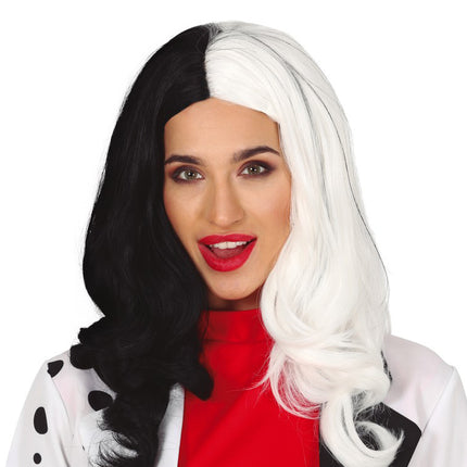 Peruka na Halloween Cruella