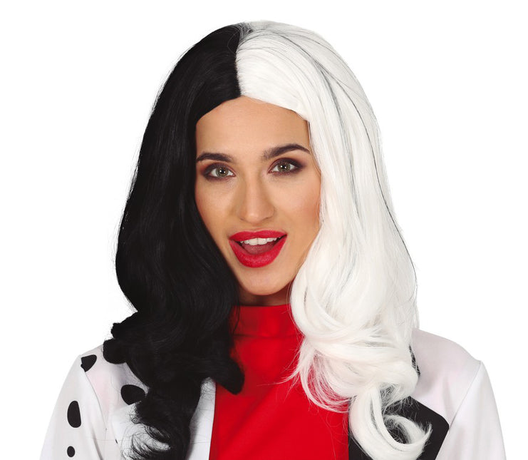 Peruka na Halloween Cruella