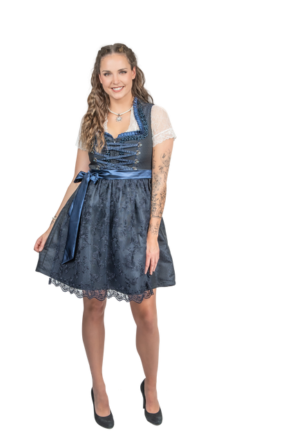 Granatowa sukienka Dirndl Dress Oktoberfest Women 2 Pieces