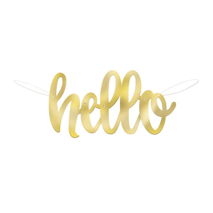 Girlanda urodzinowa Hello Baby Gold 1,06 m