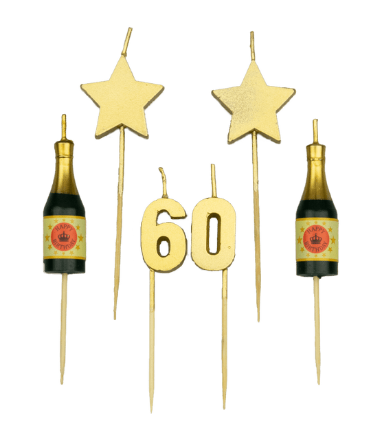 Świece 60 Years Champagne 17,5 cm