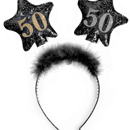 Opaska na głowę 50 Years Stars Black