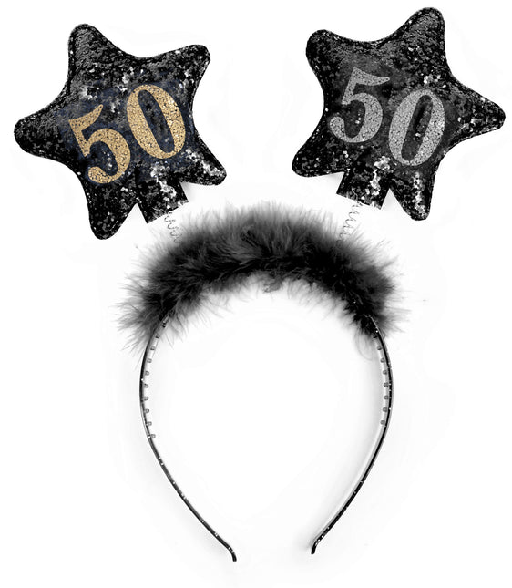 Opaska na głowę 50 Years Stars Black