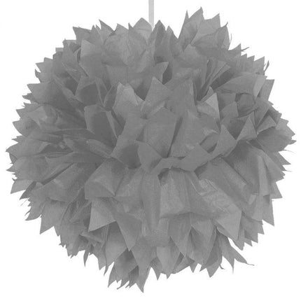 Pompon srebrny 30 cm