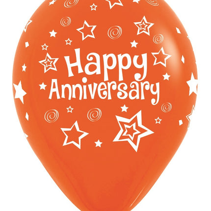 Balony Happy Anniversary Mix 30cm 25szt