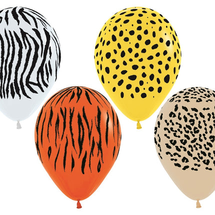 Balony Jungle Stripes Mix 30cm 25szt