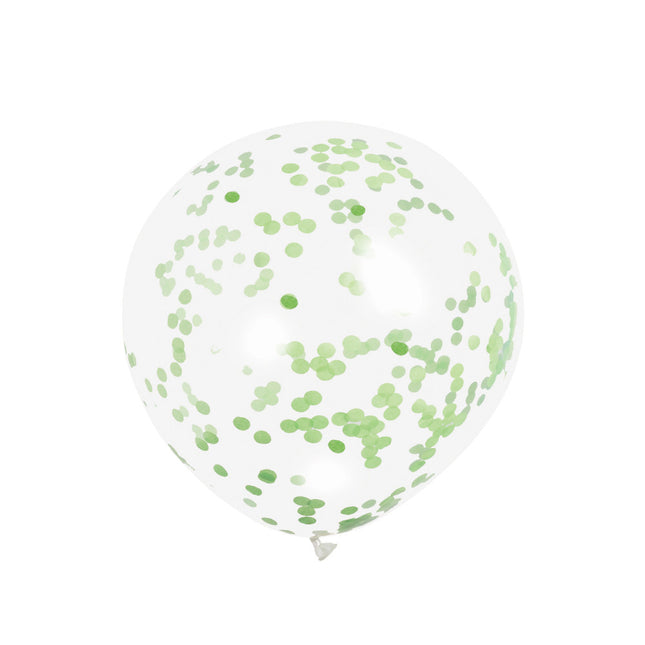 Balony Confertti Lime Green 40cm 6szt