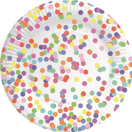 Talerze Confetti 23cm 8szt