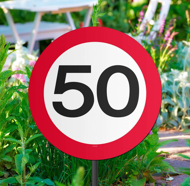 Znak ogrodowy 50 lat Znak drogowy 52 cm