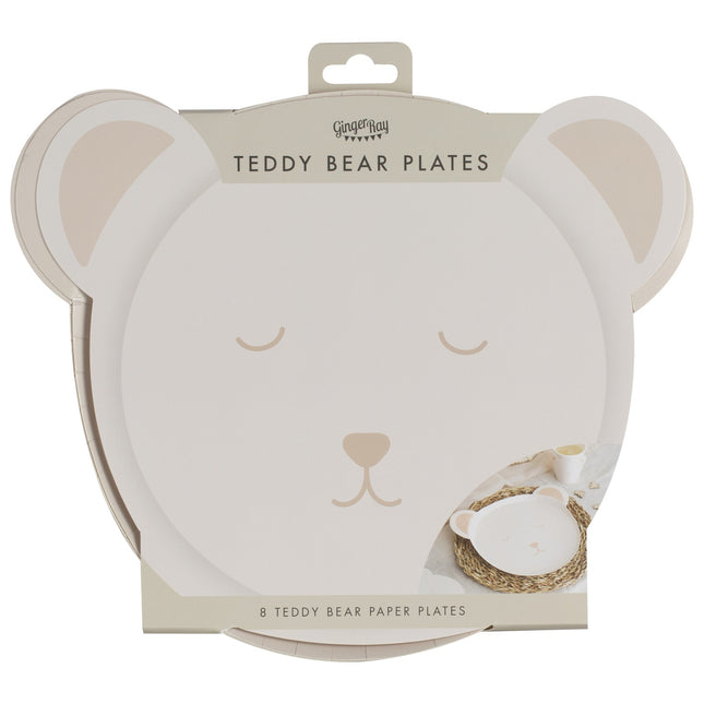 Talerzyki Baby Shower Paper Teddy 8szt