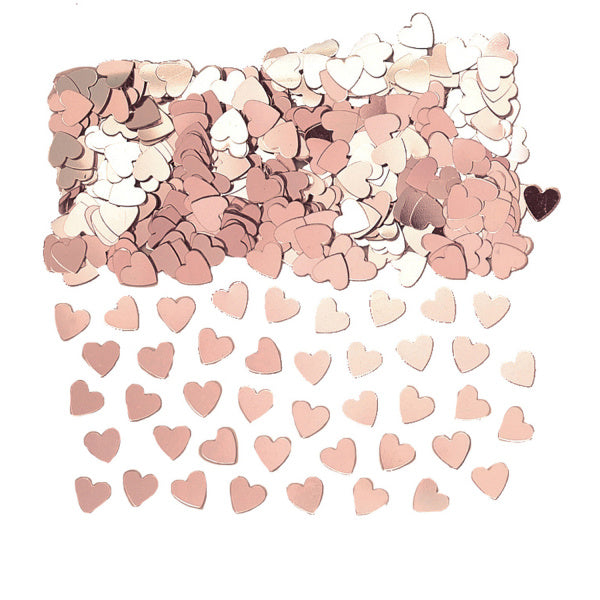 Hearts Confetti Rose Gold 14g