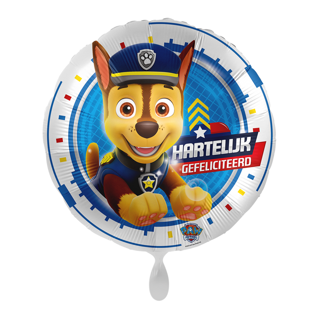 Paw Patrol balon helowy Happy Birthday pusty 43 cm