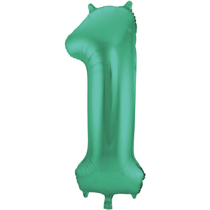 Balon foliowy Figurka 1 Matt Green XL 86 cm pusty