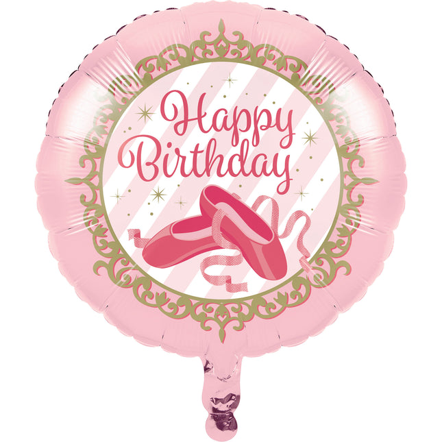 Balerina balon helowy Happy Birthday 44cm