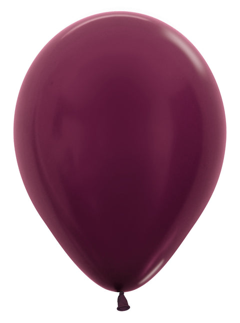 Balony Metallic Burgundy 30cm 50szt