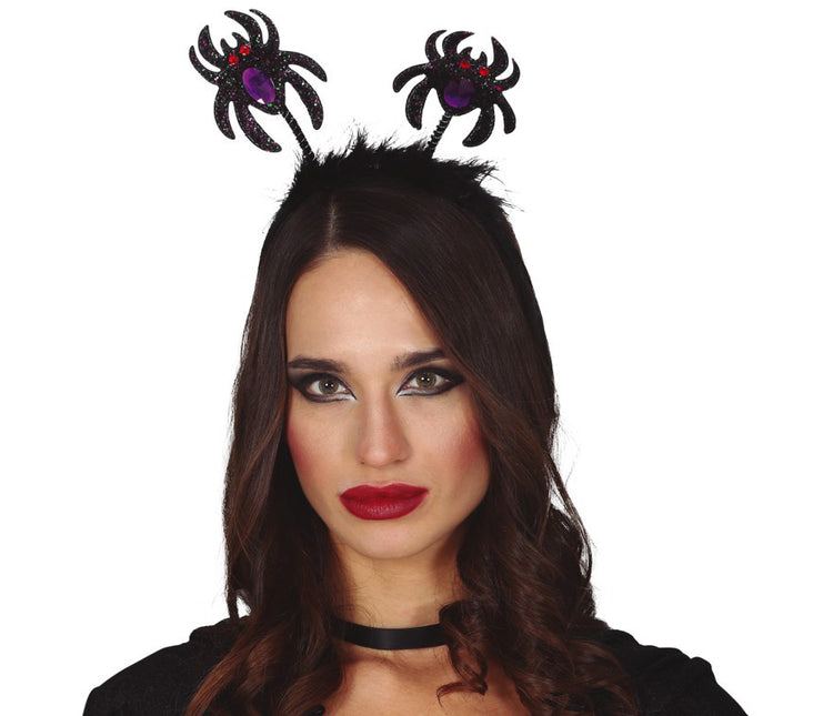 Halloweenowa Tiara Glitter Spider