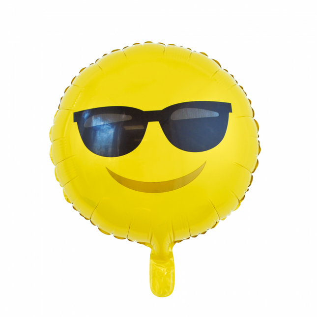 Okulary przeciwsłoneczne Helium Balloon Emoji 45 cm puste