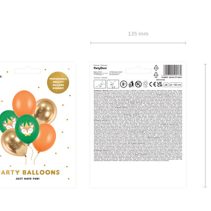 Balony jelenie 30cm 6szt