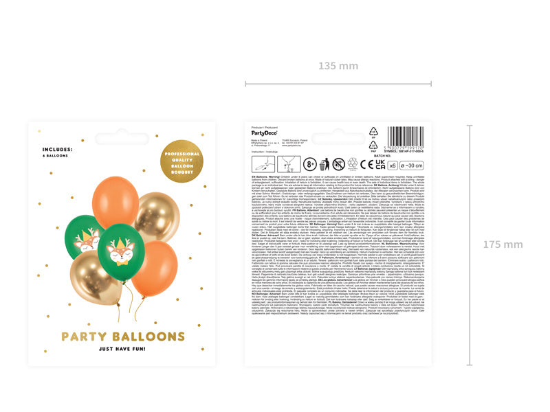 Balony jelenie 30cm 6szt