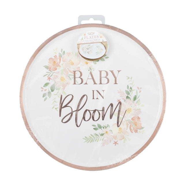 Talerzyki Baby In Bloom 24,5cm 8szt