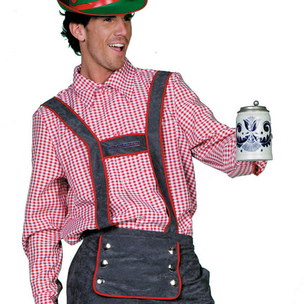 Bluza Oktoberfest Mężczyźni Czerwony Biały