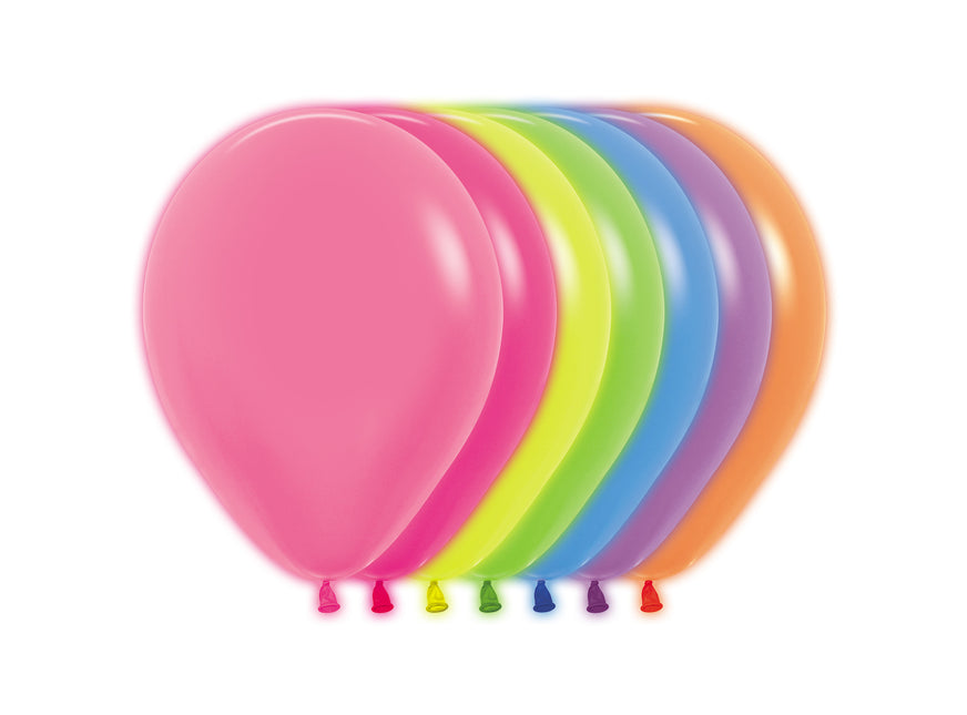 Balony Neon Mix 23cm 50szt
