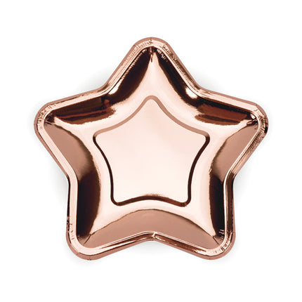 Talerze Star Rose Gold 18cm 6szt