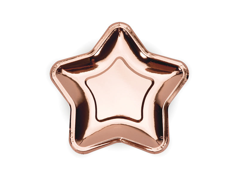 Talerze Star Rose Gold 18cm 6szt