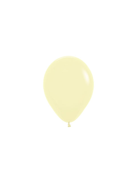 Balony Pastel Matte Yellow 12cm 50szt