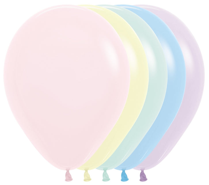 Balony Pastel Matte Mix 30cm 12szt