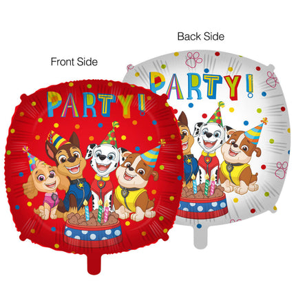 Balon z helem Paw Patrol Party dwustronny pusty 46 cm