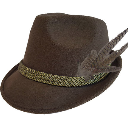 Oktoberfest Tiroler Hat Brown