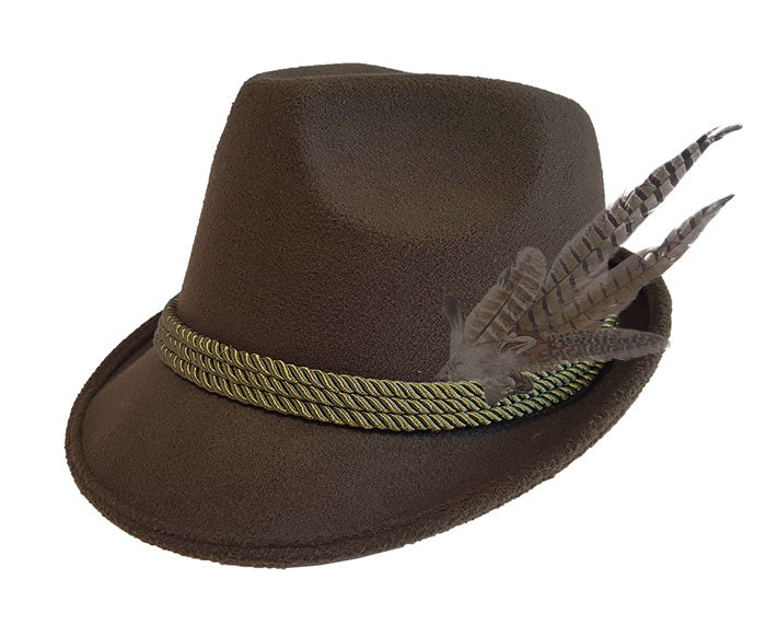 Oktoberfest Tiroler Hat Brown