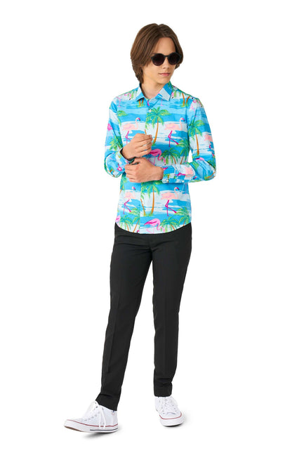 Hawaii Flamingo Teen Shirt Boy Teen OppoSuits