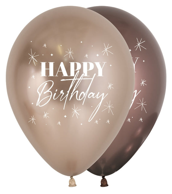 Balony Happy Birthday Twinkle Reflex Mix 30cm 25szt