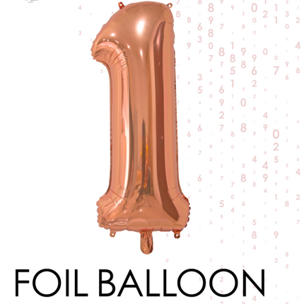 Balon foliowy Figura 1 Różowe złoto 66 cm