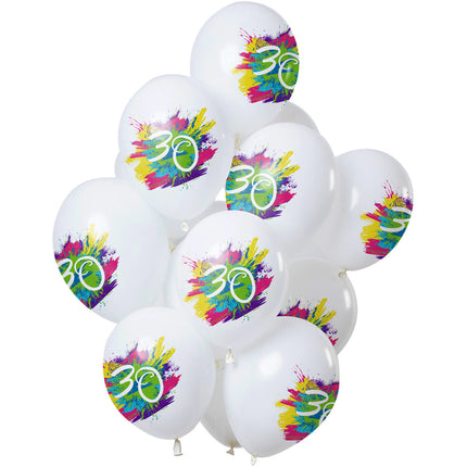 Balony na 30 lat 30cm 12szt