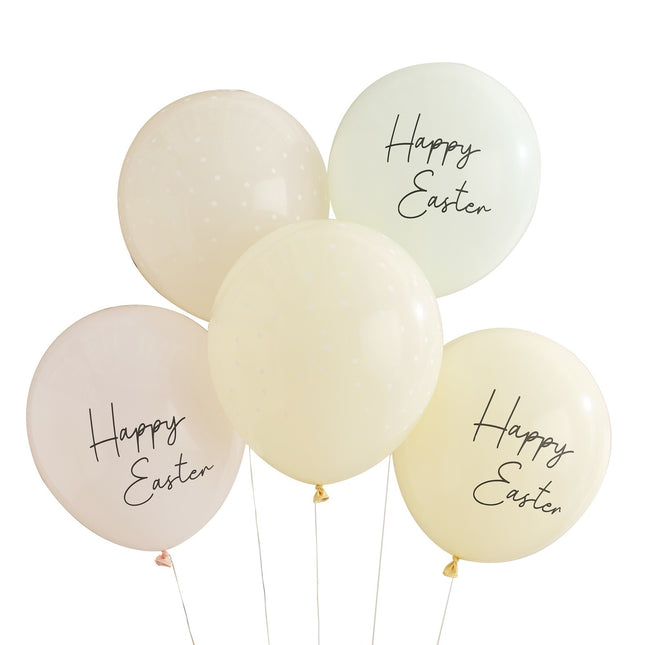Balony wielkanocne Happy Easter 30cm 5szt