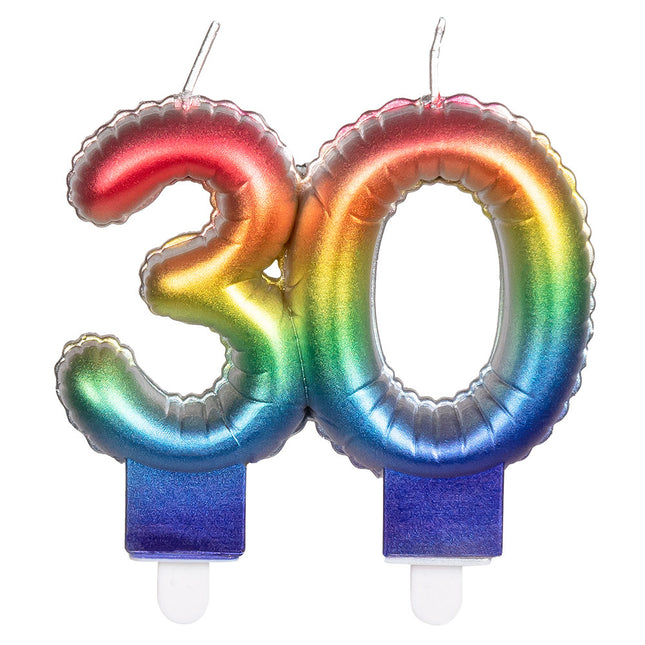 Świeczka Rainbow 30 Years 8cm