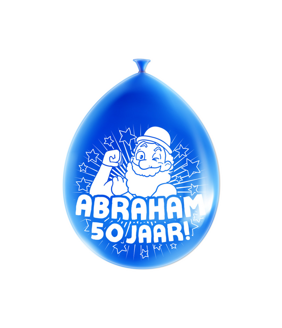 Balony Abraham 50 lat 30 cm 8 szt.