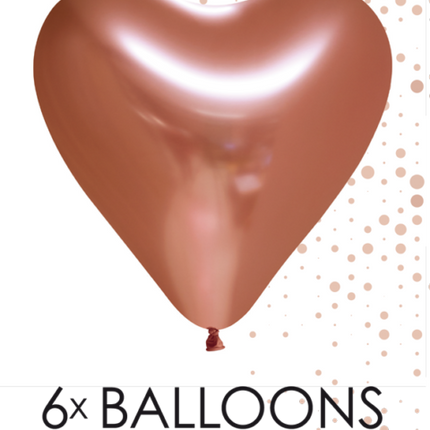 Balony serca miedziane 30cm 6szt