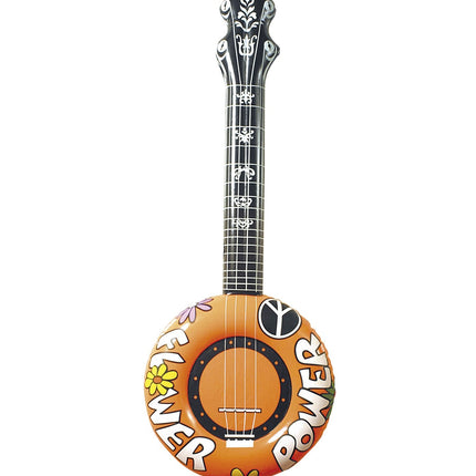 Hippie 60S Fake Banjo Orange Nadmuchiwane 1m