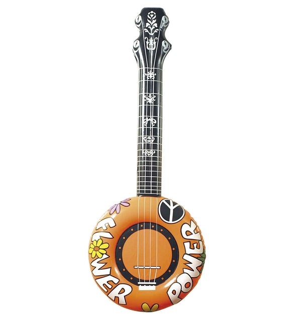 Hippie 60S Fake Banjo Orange Nadmuchiwane 1m