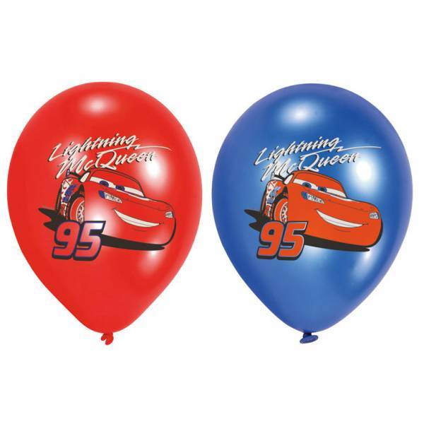 Dekoracja balonowa Auta 28cm 6szt