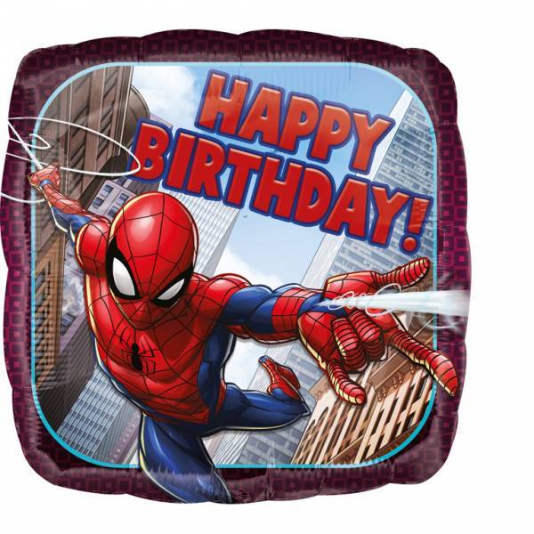 Balon Spiderman Happy Birthday 45cm pusty