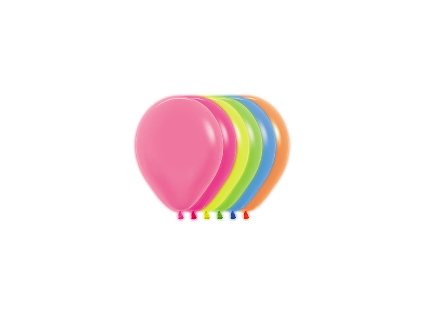 Balony Neon Mix 12cm 50szt