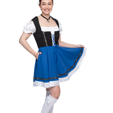 Oktoberfest Dirndl Dress Oktoberfest Black Blue Ladies