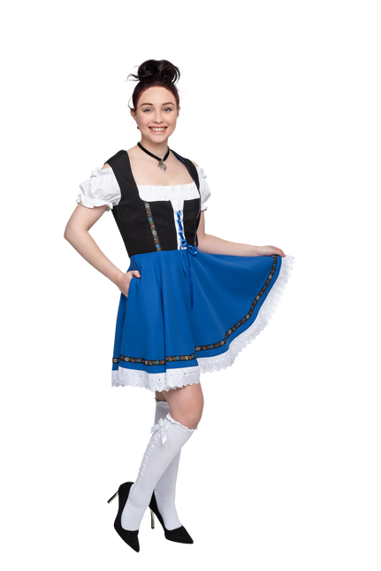 Oktoberfest Dirndl Dress Oktoberfest Black Blue Ladies