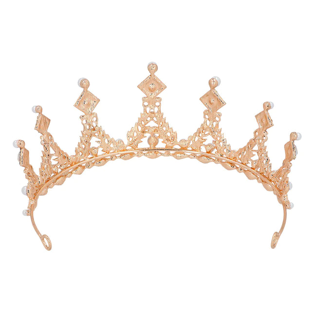 Metalowa tiara w kolorze różowego złota